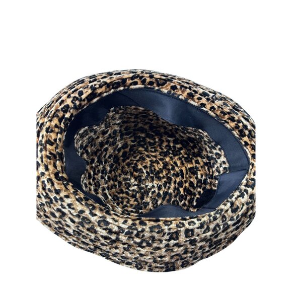 Leopard Print Bucket Hat By David & Young NY Womens Foldable & Lightweight - Picture 6 of 7